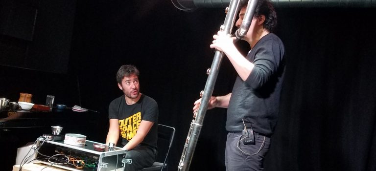 Ángel Faraldo & Julián Elvira at Sinestesia, Barcelona, 1st of May, 2018 Ángel Faraldo & Julián Elvira at Sinestesia, Barcelona, 1st of May, 2018