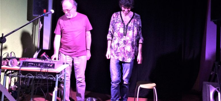 Llapispanc i Juan Crek (Espai-Temps); at Gràcia Territori Sonor, Barcelona, 12-07-2018. Llapispanc i Juan Crek (Espai-Temps); at Gràcia Territori Sonor, Barcelona, 12-07-2018.