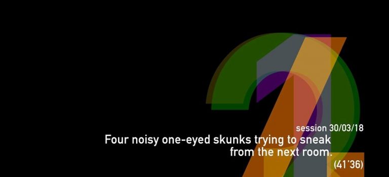 New! Four noisy one-eyed skunks trying to sneak from the next room, by D.O.S. New! Four noisy one-eyed skunks trying to sneak from the next room, by D.O.S.