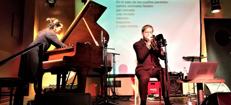 Jordina Millà & Axel Dörner at MMI Festival, Barcelona, 27-10-2019. Jordina Millà & Axel Dörner at MMI Festival, Barcelona, 27-10-2019.